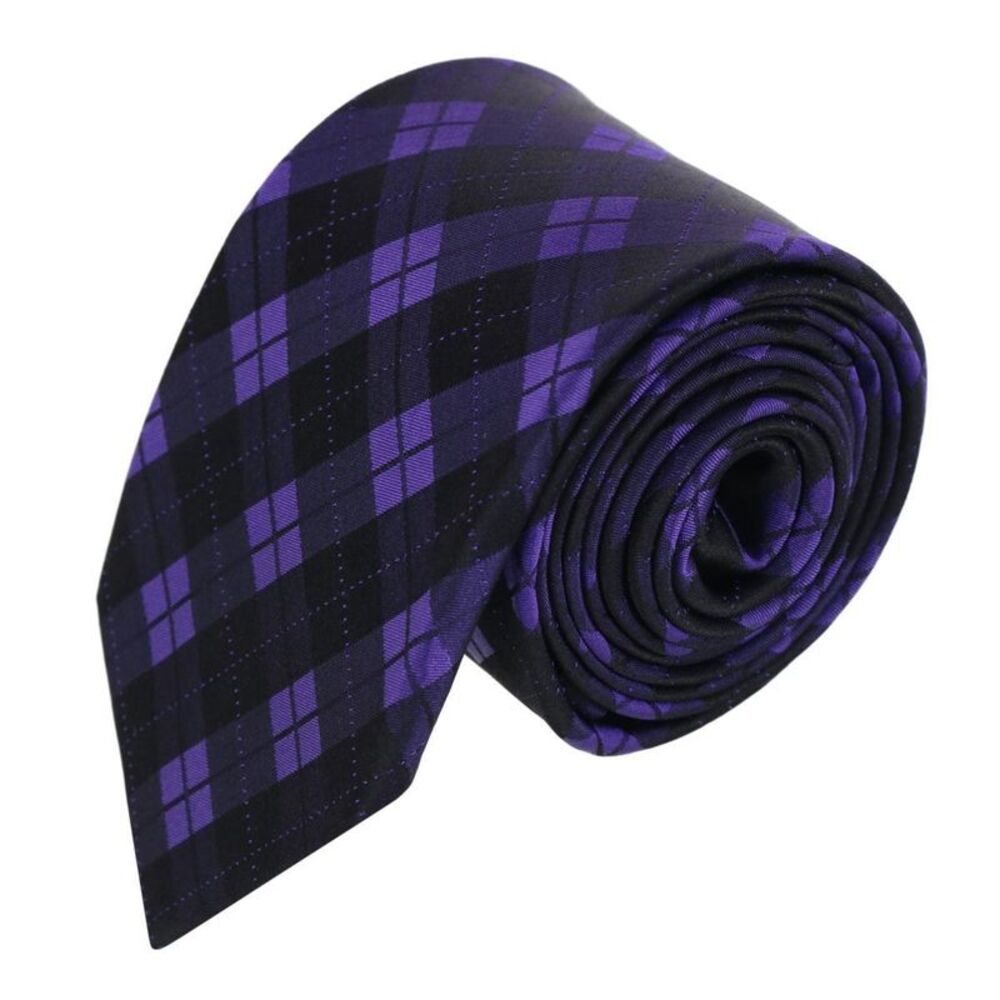 Trafalgar Digby Checkered Plaid Silk Necktie